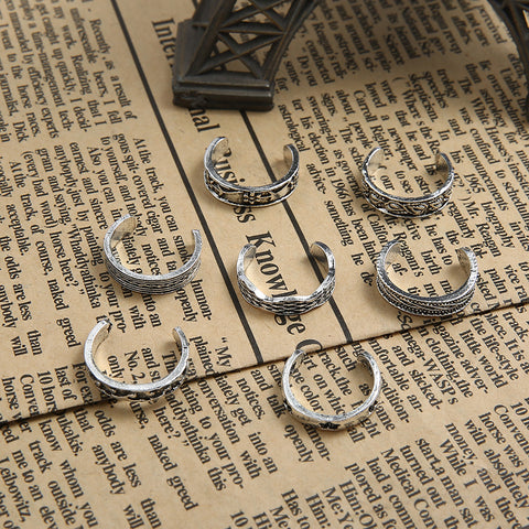 Multi-Element 7-piece Set Toe Ring Foot Ornaments