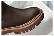 Retro Round Toe Thick Bottom Martin Boots Set Foot Leisure